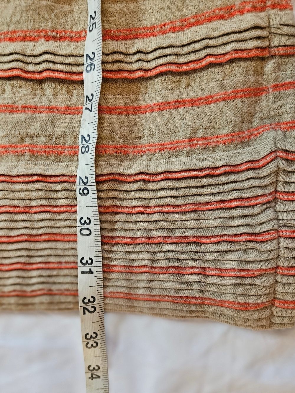 Anthropologie Womens Tan And Orange Striped Elodie Sweater Dress Size Small - Picture 9 of 15